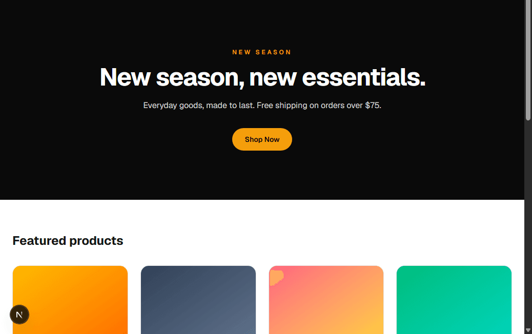 E-Commerce Storefront Concept preview